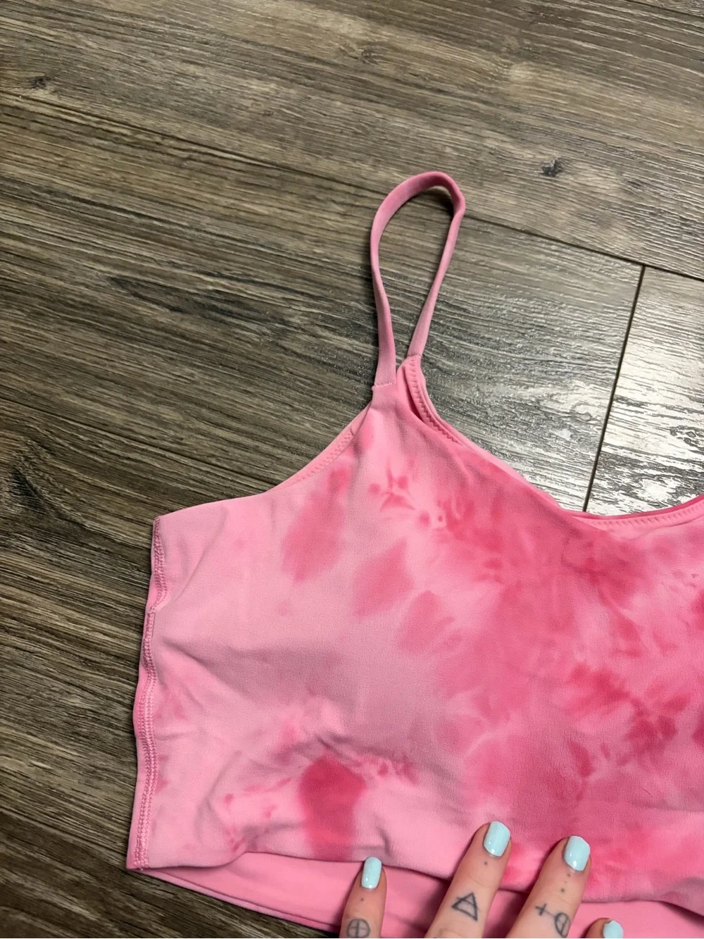 NWT Lululemon Cami Spaghetti-Strap Bra (Smoothie Wash Strawberry Multi)Size L/XL